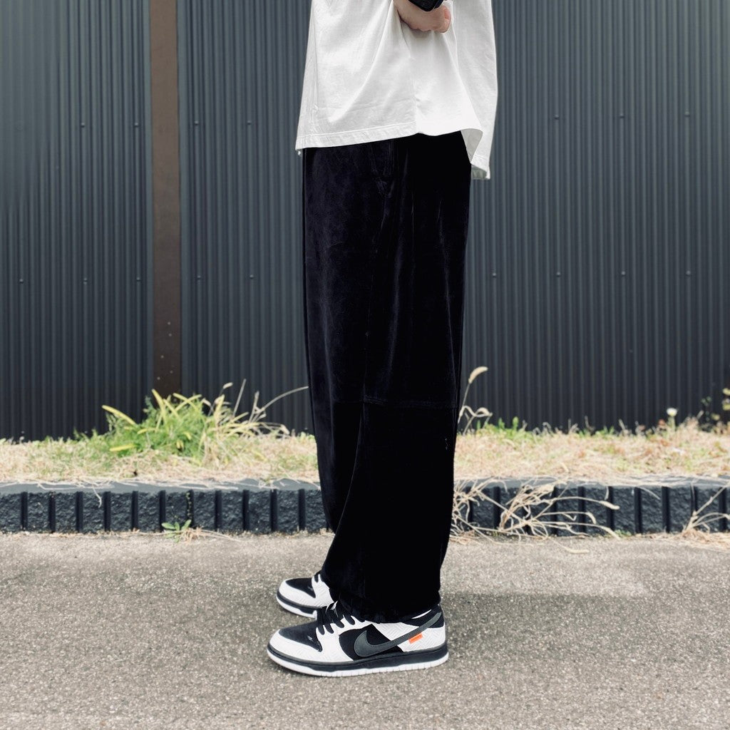 VELOUR BALLOON PANTS #Black [SS26-B06]