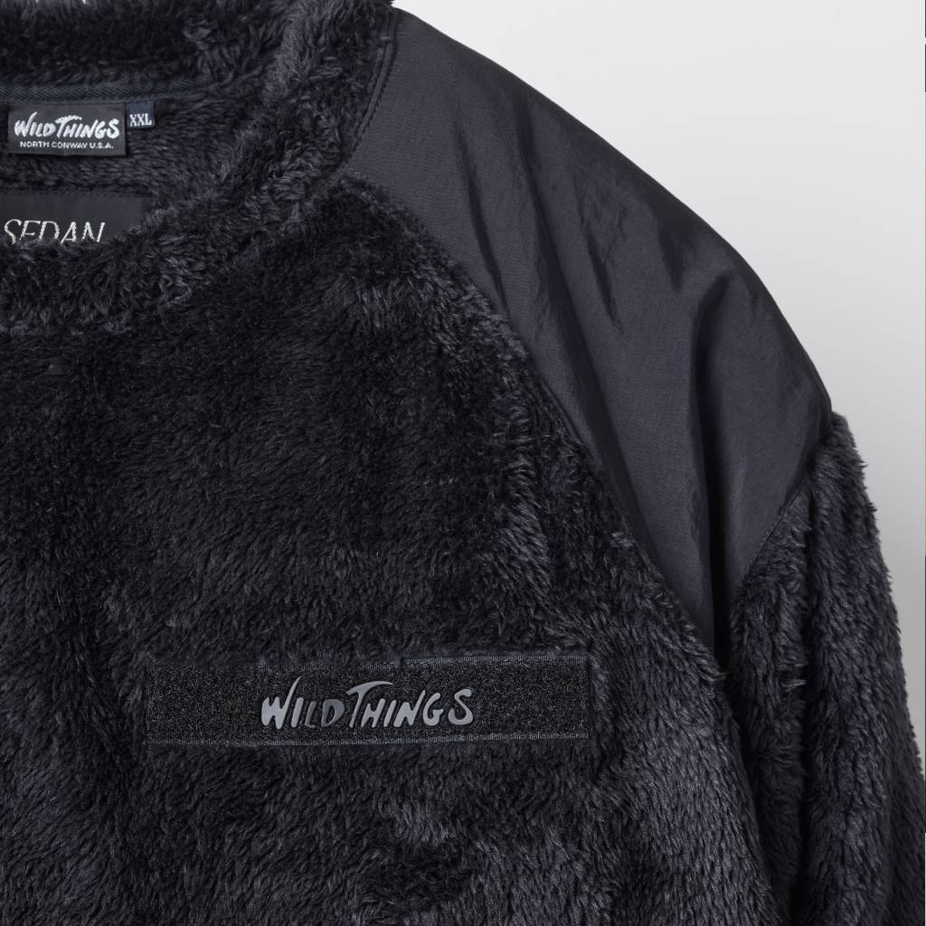 Wild Things | Shaggy Fleece Pullover #Black [SD26F-CT14]