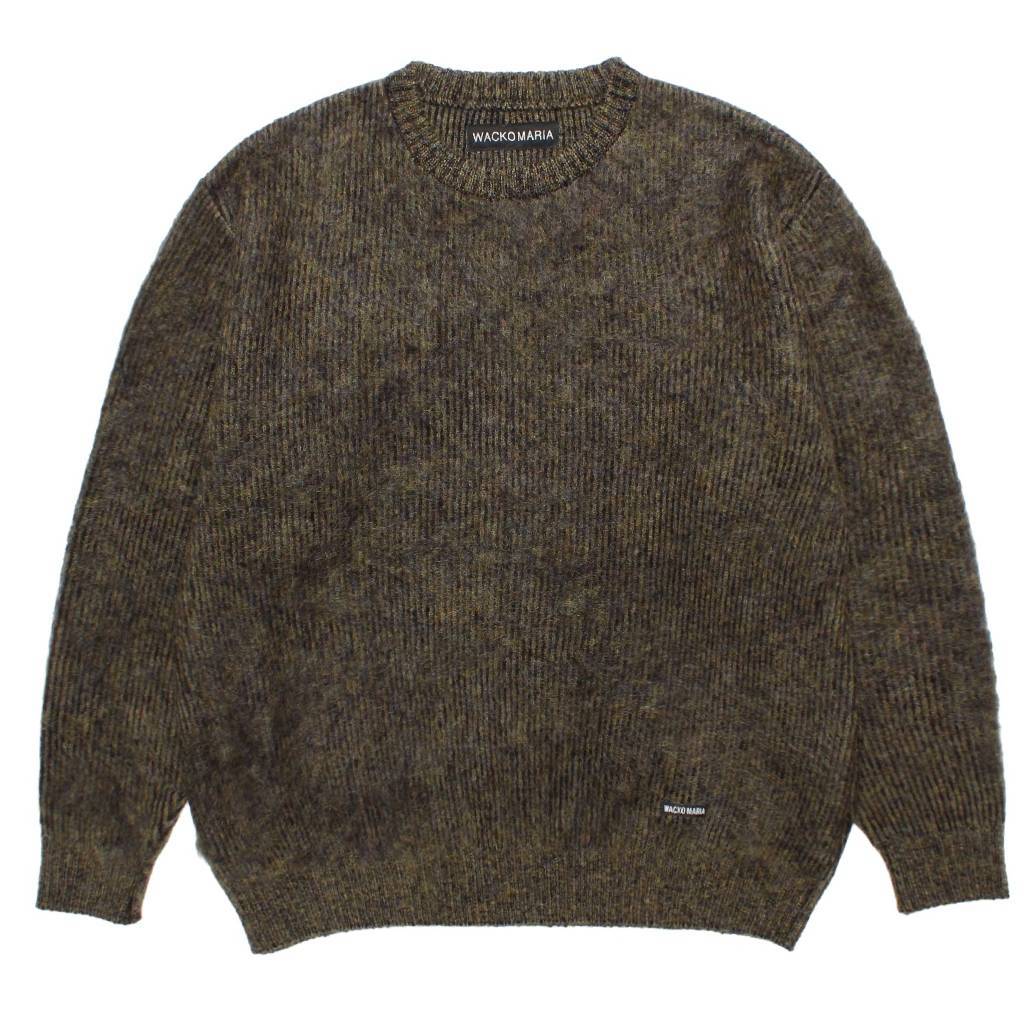 MIX MOHAIR CREW NECK SWEATER #KHAKI [26FW-WMK-KN03]
