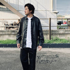 LEATHER SHIRT #GOAT SKIN SUEDE LEATHER [sn25f002]