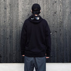 DIAGONAL RAISED FLEECE GOGGLE SWEATSHIRT #BLACK 999 [RCCMSS715A-005086W]