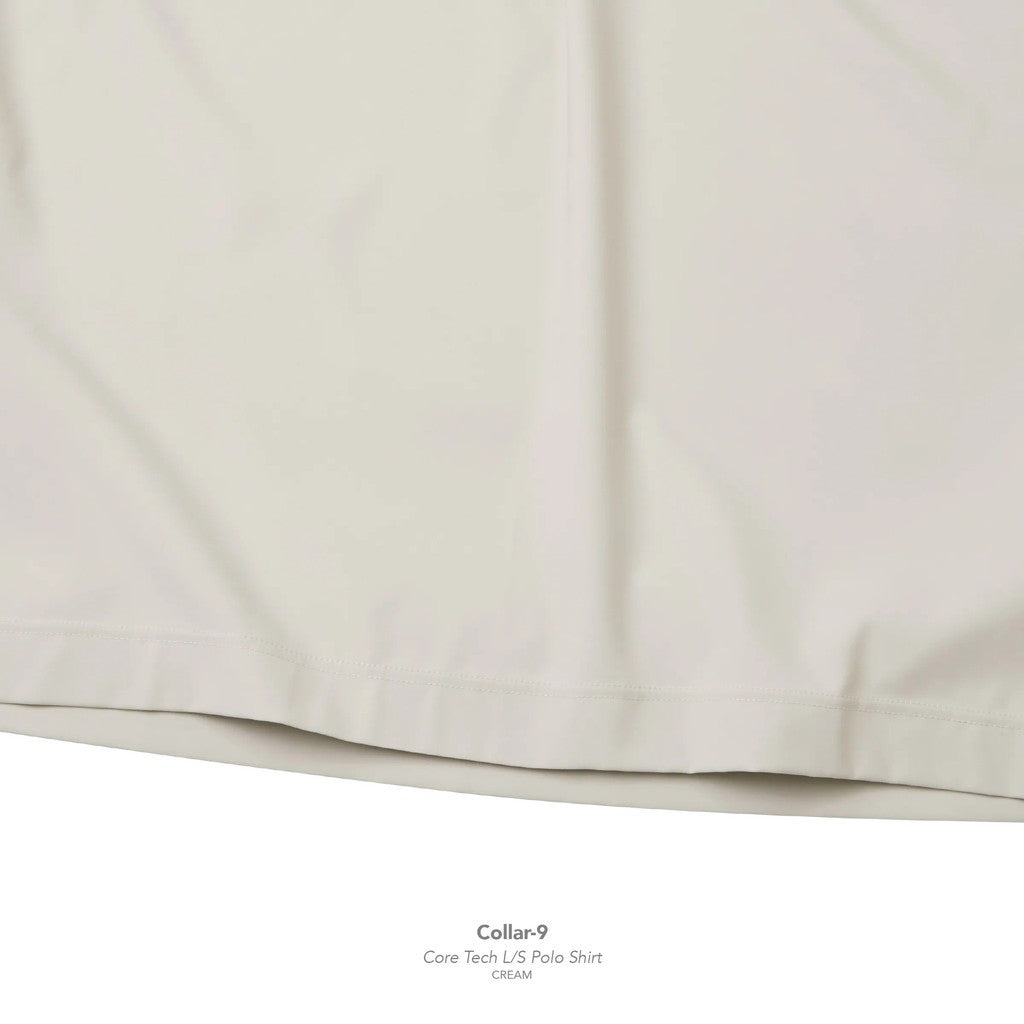 Collar-9 Core Tech 長袖 Polo 衫 #奶油色 [GOOPI-25AW-OCT-03]