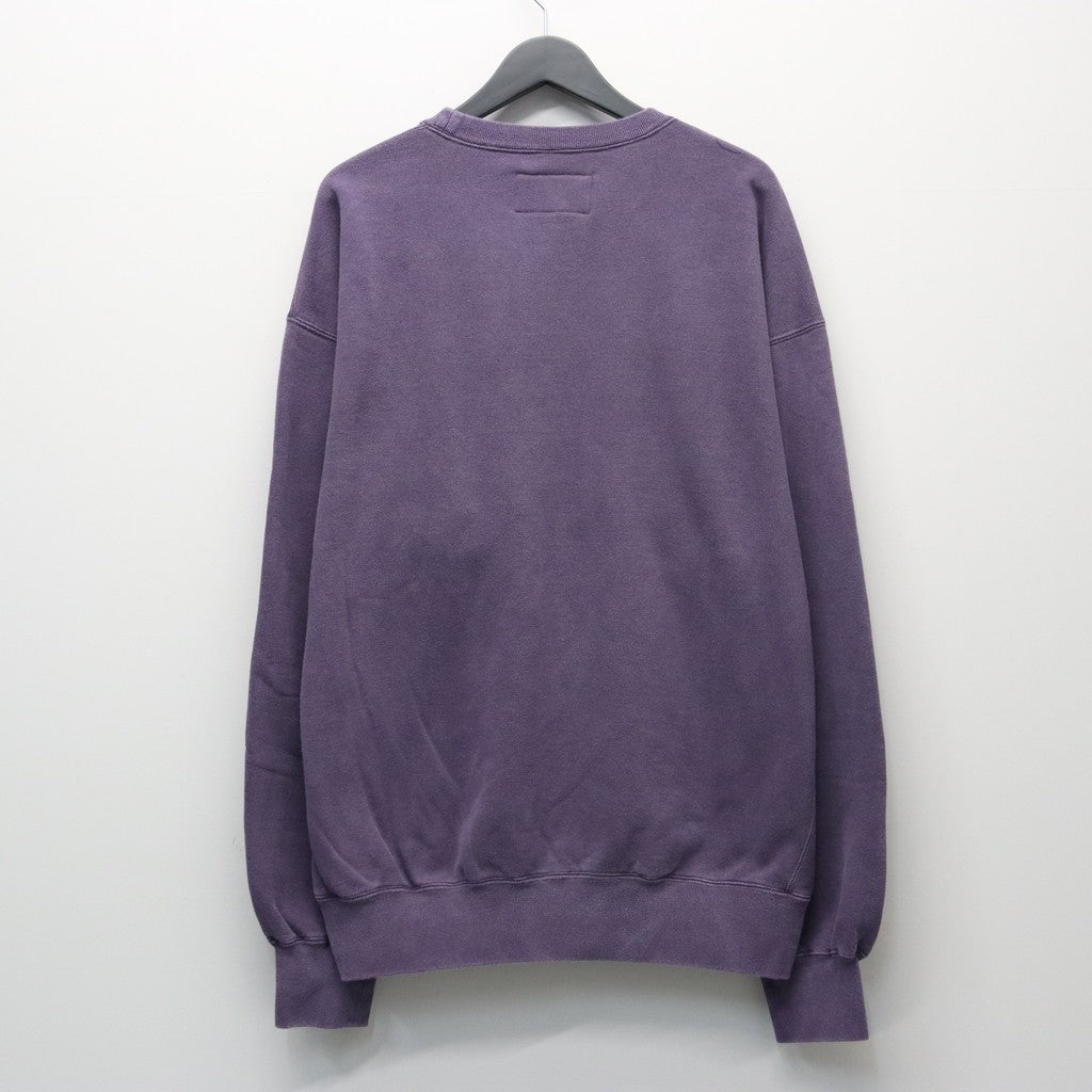 WASHED MIDDLE WEIGHT CREW NECK SWEAT SHIRT #PURPLE [26SS-WMC-SS06]