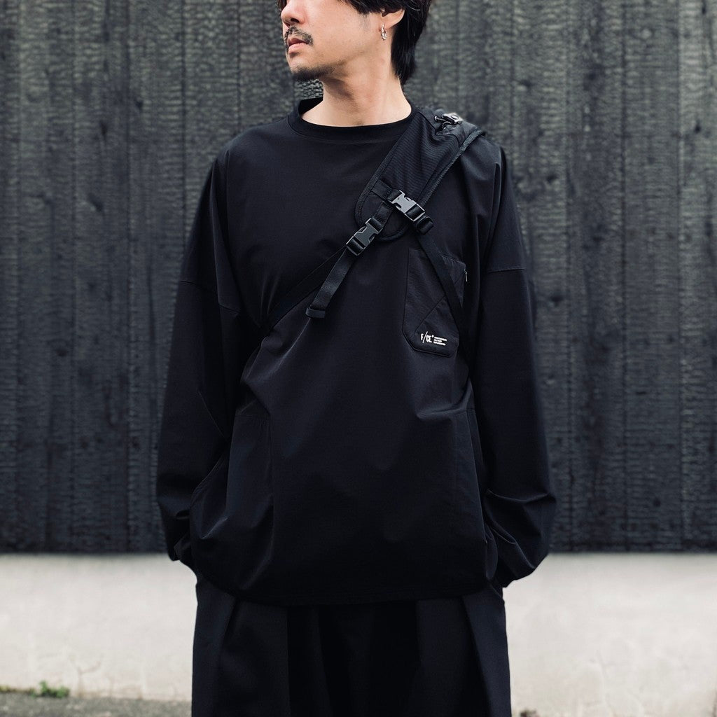 TEXTURED TWILL 3 POINTS SLINGER BAG #BLACK [FTT36261B0004]