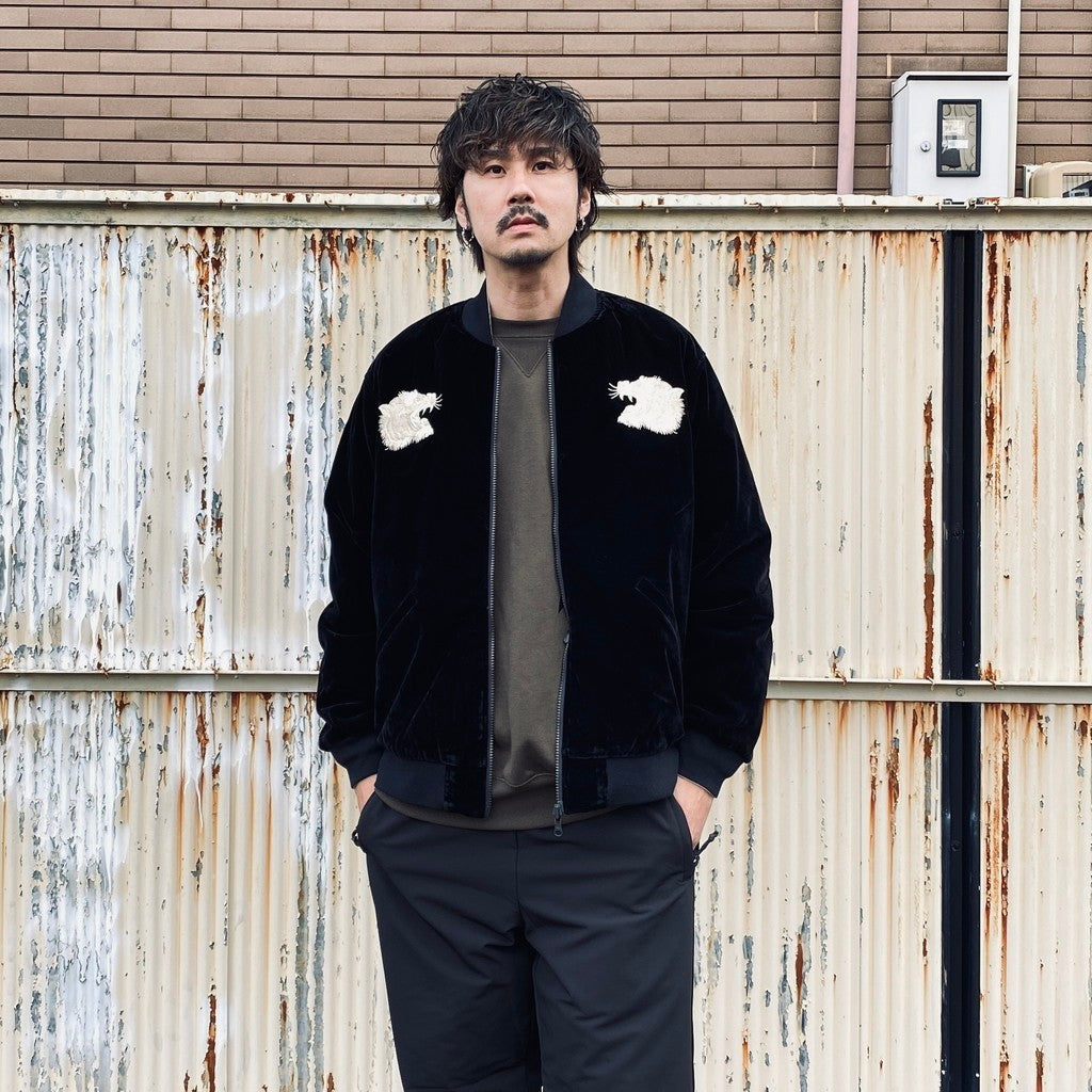 REVERSIBLE 「SKAJAN」 DOWN JACKET #BK×SILVER BGE [TAION-JK04JS]