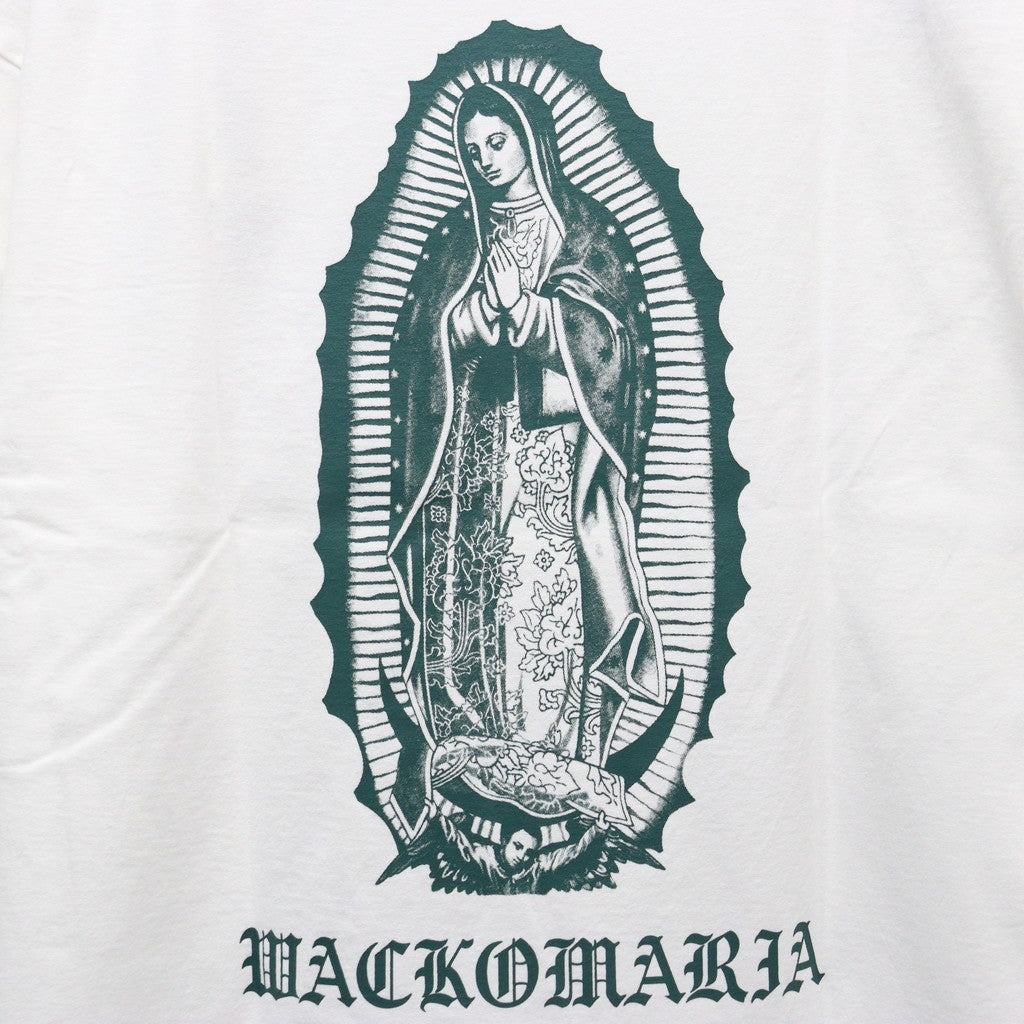 WASHED HEAVY WEIGHT CREW NECK T-SHIRT ( TYPE-2 ) #WHITE/GREEN [26SSE-WMT-WT02]