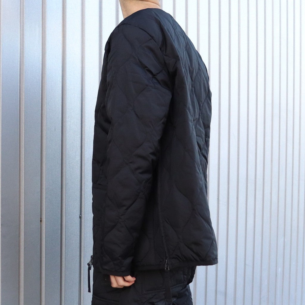 MILITARY W-ZIP V NECK DOWN JKT #BLACK [TAION-101ZML-1]