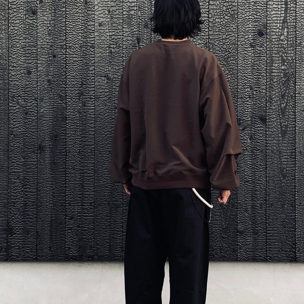 EVD3 Oversized Crewneck #Brown [GOOPI-26AW-SEP-03]