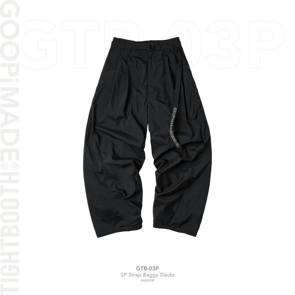 TIGHTBOOTH | "GTB-03P" SP 肩帶寬鬆休閒褲 #黑色 [GOOPI-25AW-OCT-02]