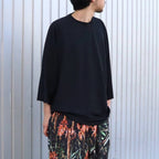 CHIDRY 3/4 SLEEVE T-SHIRT #Black [SU26-T01]