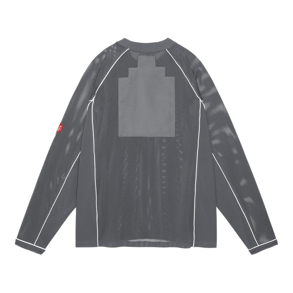 MESH RAGLAN COLOUR LONG SLEEVE T #GREY [CES25LT03]