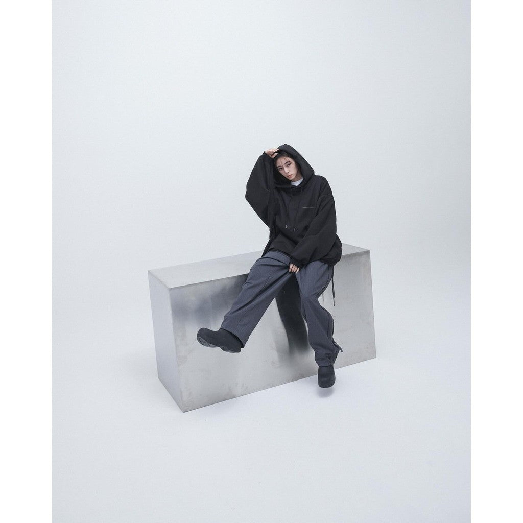G7-H3 「Ｍantle」 Double-Layer Hoodie #BLACK [GOOPI-23AW-JAN-03]