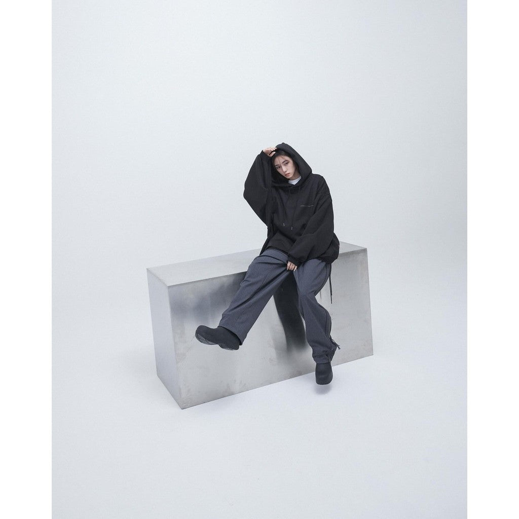 G7-H3 "Mantle" Double-Layer Hoodie #BLACK [GOOPI-23AW-JAN-03]