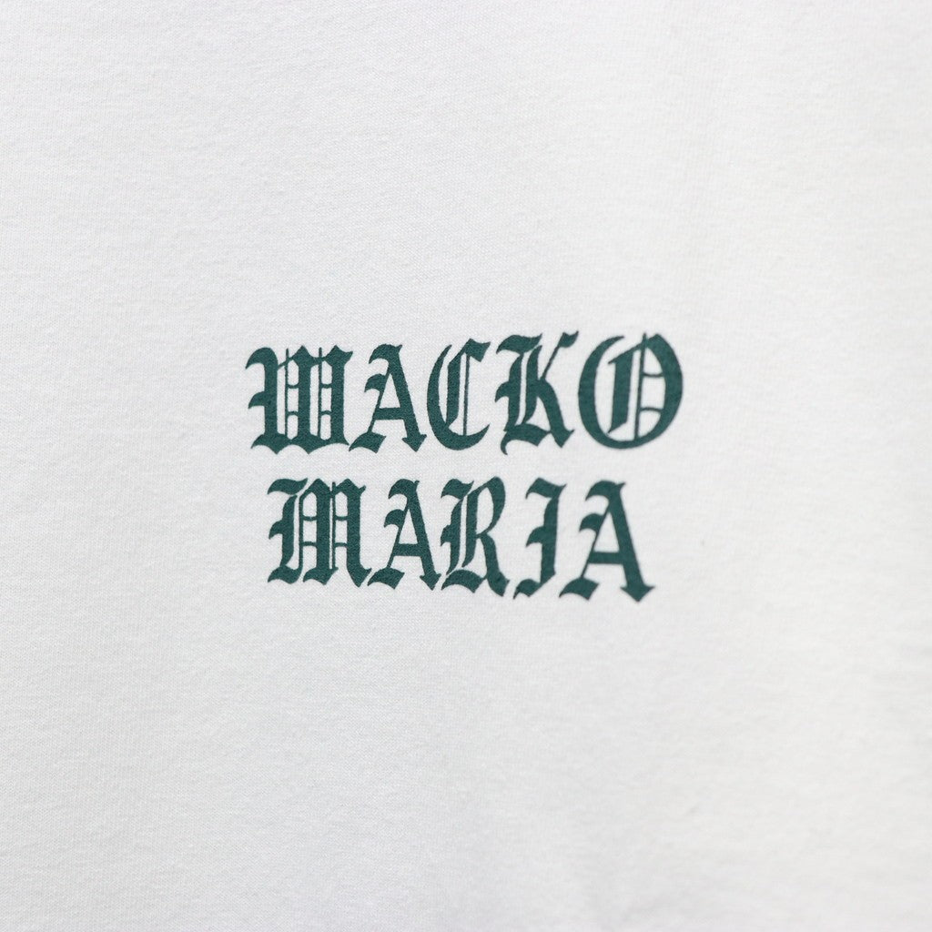 WASHED HEAVY WEIGHT CREW NECK LONG SLEEVE T-SHIRT ( TYPE-2 ) #WHITE/GREEN [26SSE-WMT-LT05]