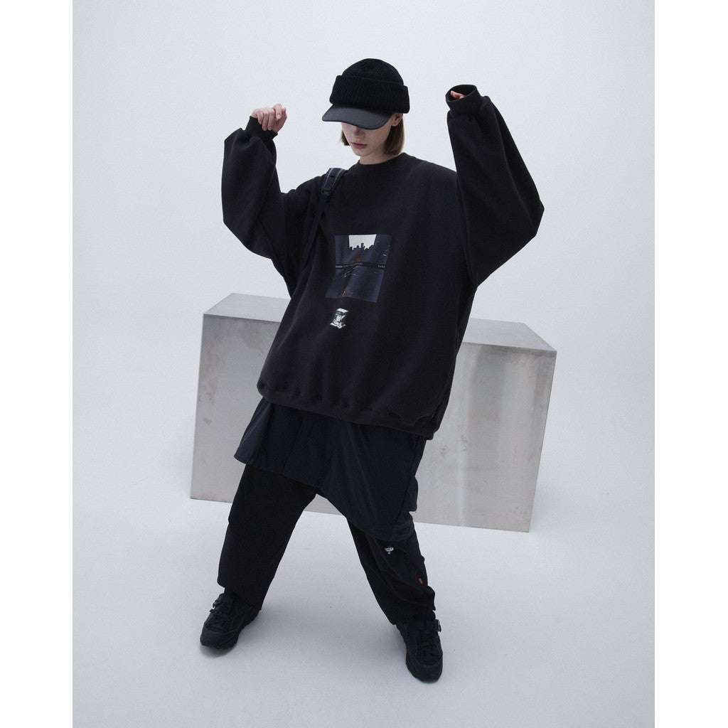 “RE-C01”Ryoiki Exp. 超大圓領毛衣 #BLACK [GOOPI-23AW-DEC-03]