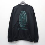 CREW NECK SWEAT SHIRT ( TYPE-2 ) #BLACK/GREEN [26SSE-WMC-SS07]