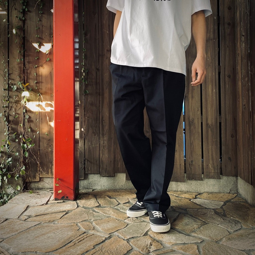 DOUBLE PLEATED CHINO TROUSERS #NAVY [25SS-WMP-PT13]