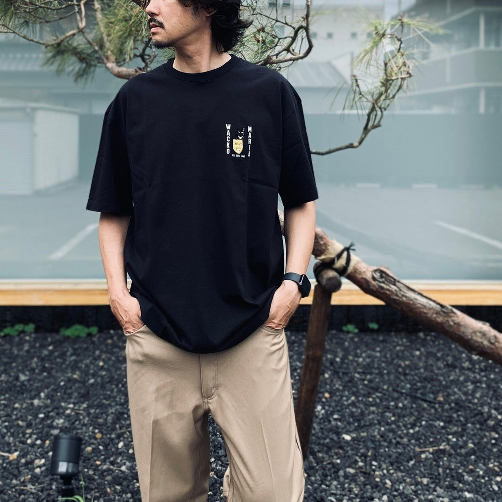 WASHED HEAVY WEIGHT CREW NECK T-SHIRT ( TYPE-13 ) #BLACK [26SS-WMT-WT14]