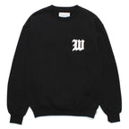 MIDDLE WEIGHT CREW NECK SWEAT SHIRT ( TYPE-2 ) #BLACK [24FW-WMC-SS08]