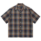 OMBRE CHECK OPEN COLLAR SHIRT S/S ( TYPE-1 ) #BLUE [26SS-WMS-OC09]
