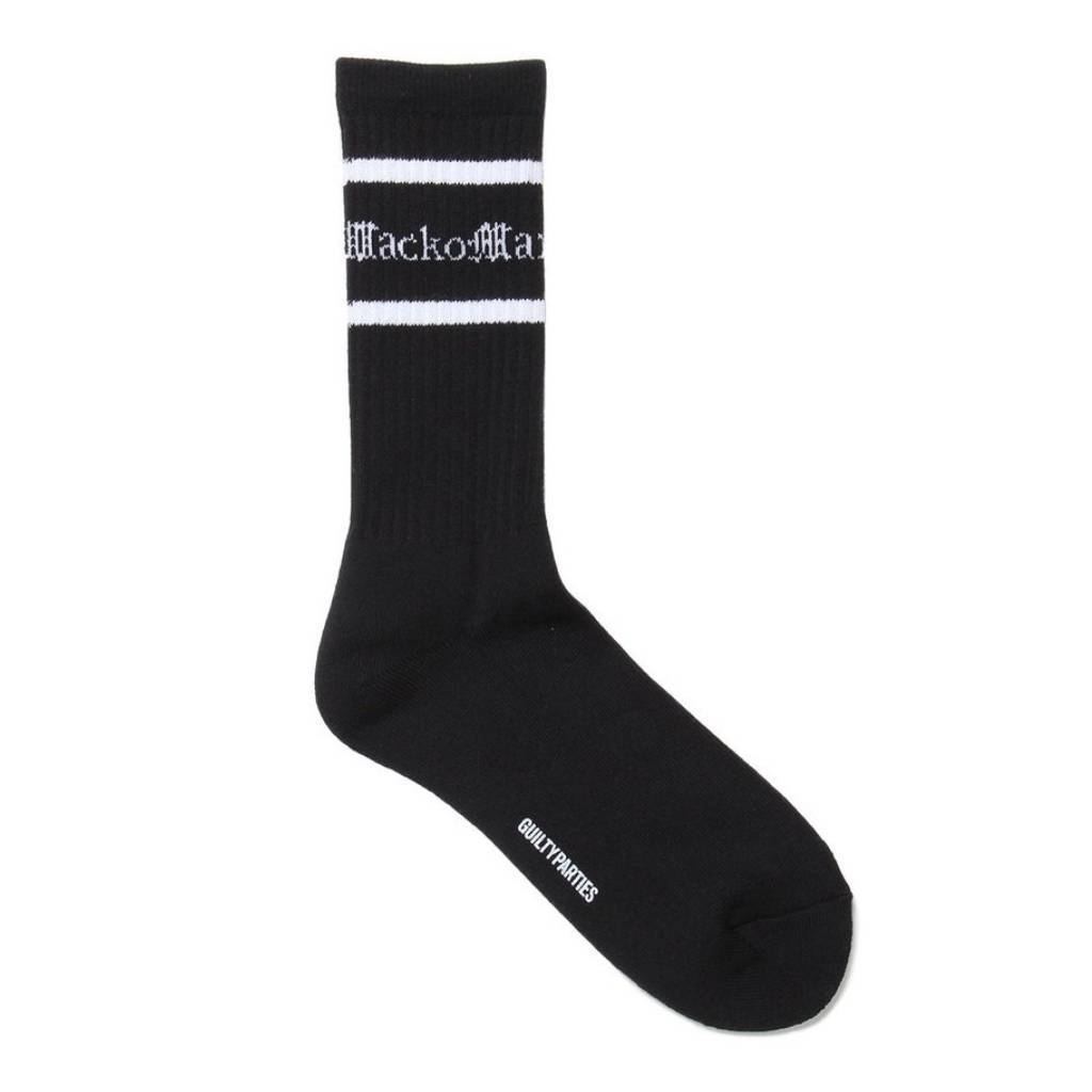 SKATER SOCKS -TYPE 2- #BLACK-WHITE [24SS-WMA-SO02]