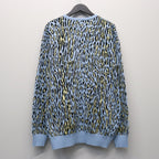 LEOPARD JACQUARD CARDIGAN ( TYPE-2 ) #L-BLUE [26SS-WMK-KN18]