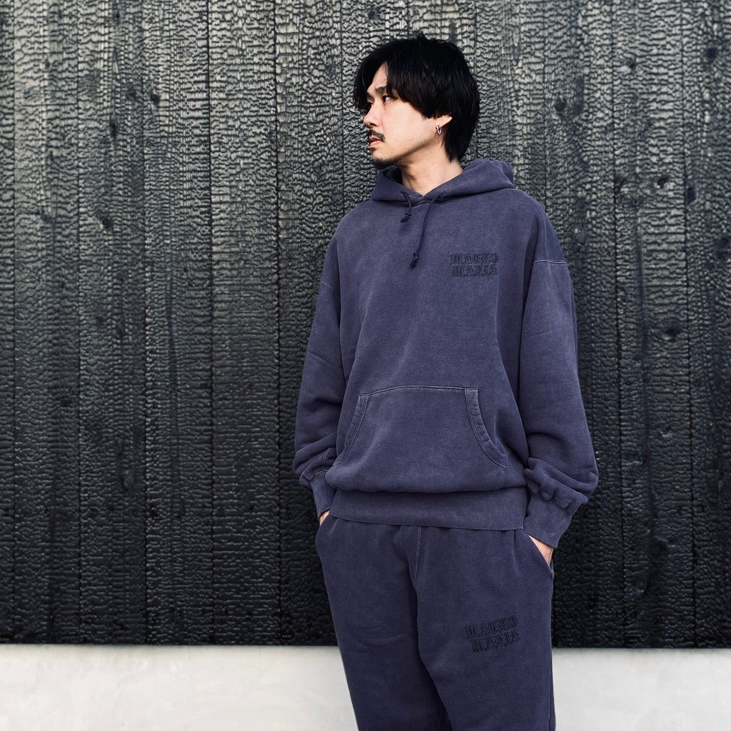 WASHED MIDDLE WEIGHT PULLOVER HOODED SWEAT SHIRT #PURPLE [26SS-WMC-SS05]