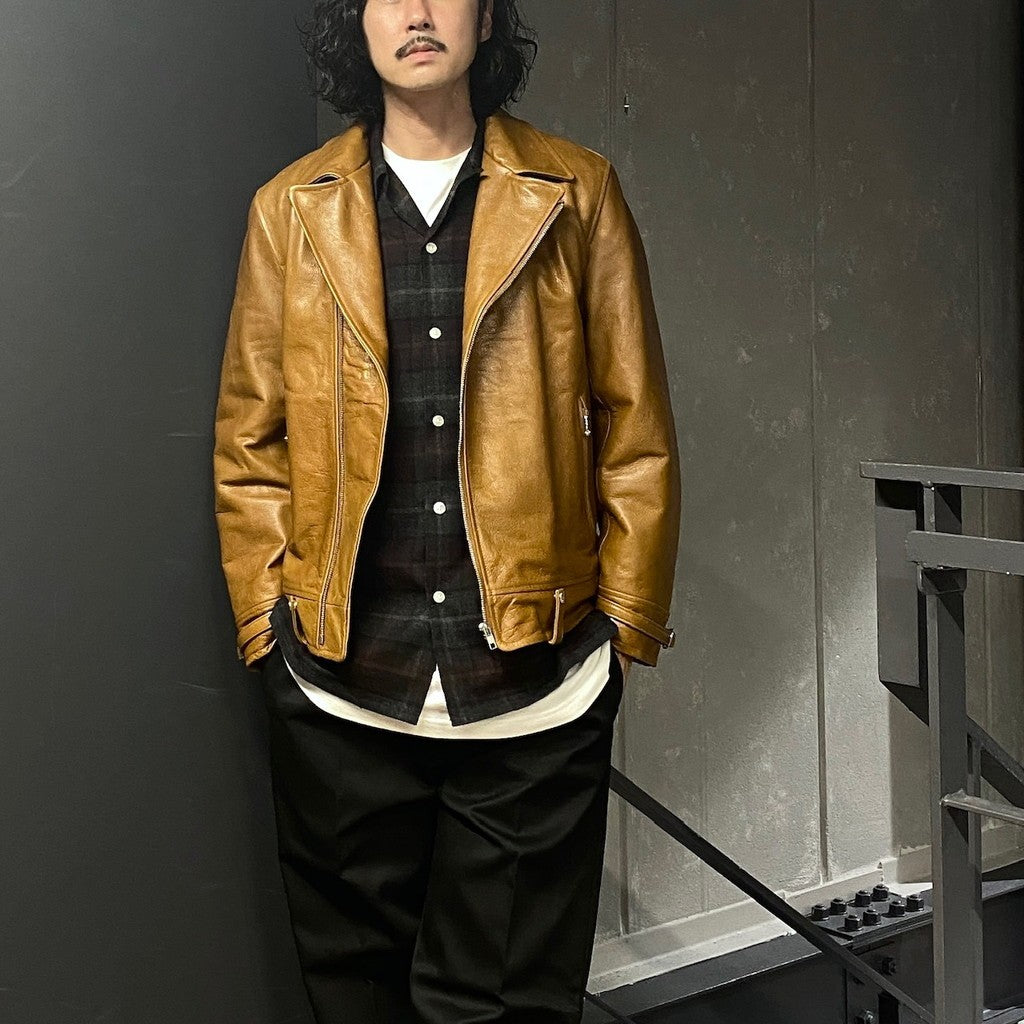 DOUBLE RIDERS LEATHER JACKET ( TYPE-1 ) #BROWN [24FW-WMO-BL03