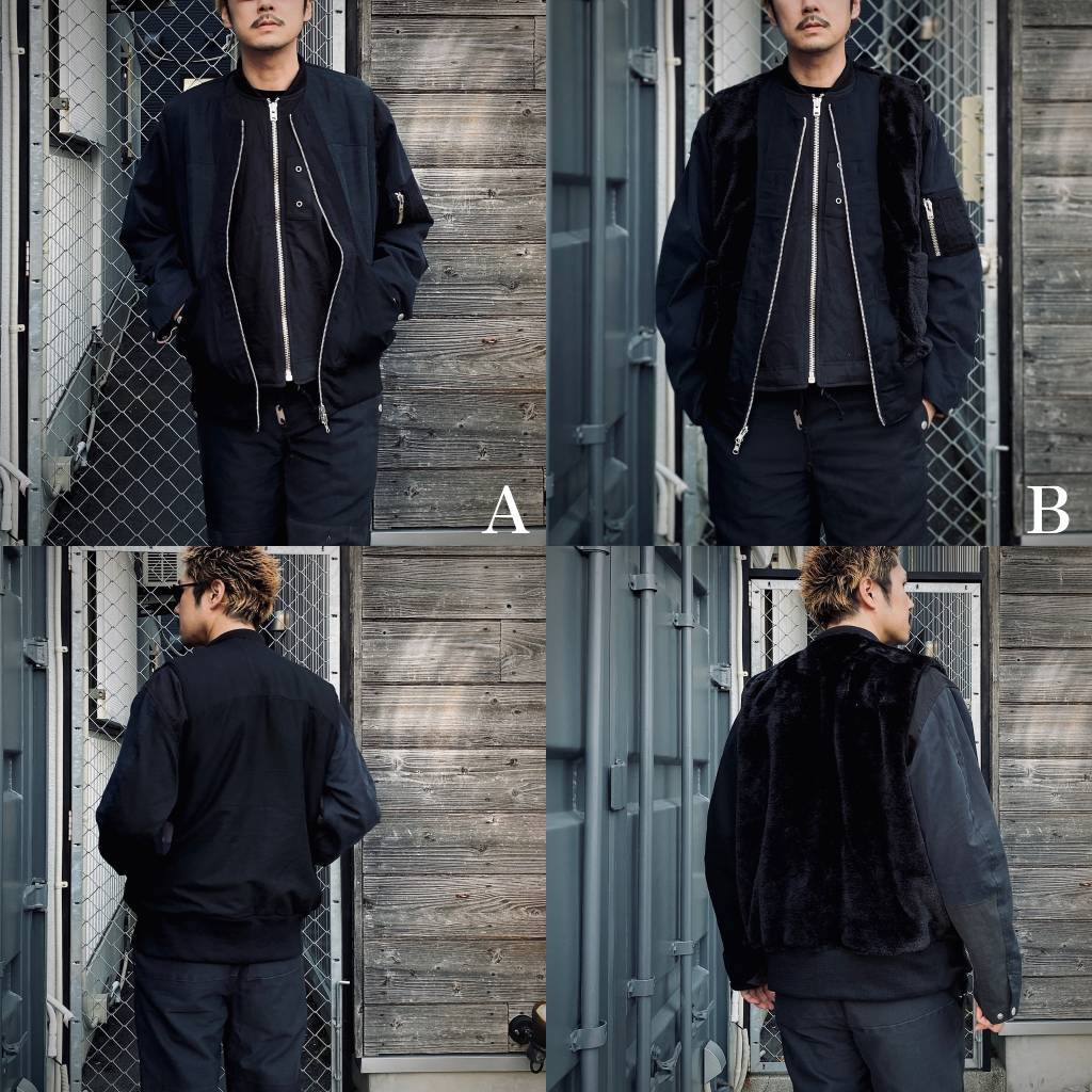 BARBARIAN FLIGHT JACKET #BLACK [RJ2501001]