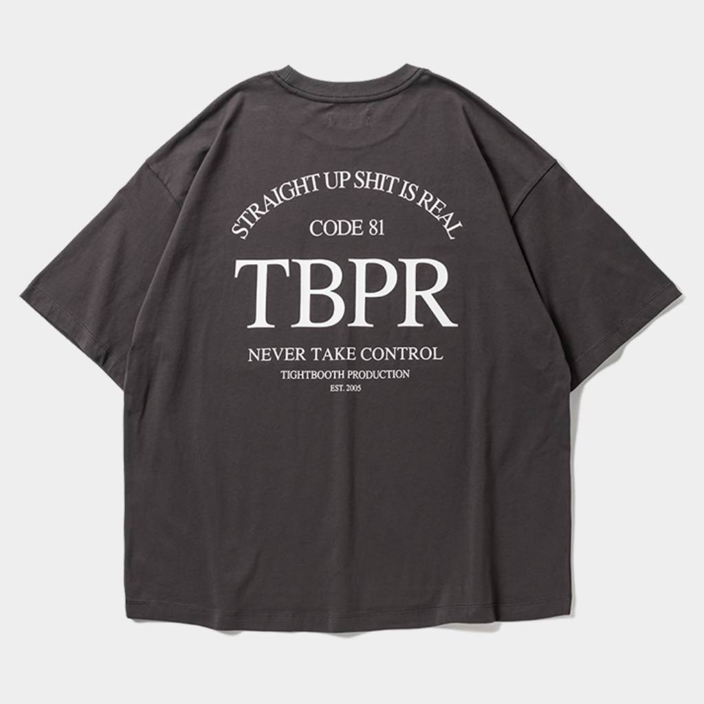 STRAIGHT UP S/S T-SHIRT #Charcoal [SS26-T04]