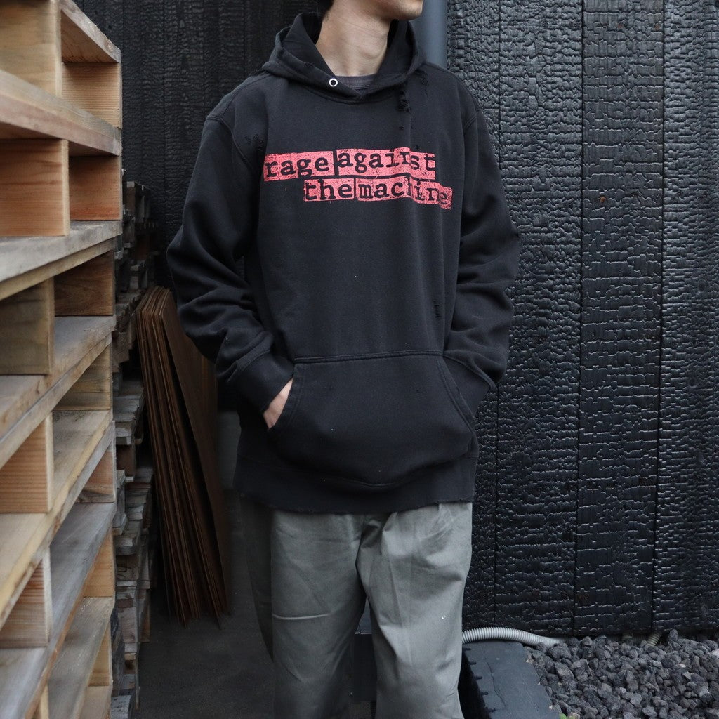 WORN-OUT 「RAGE AGAINST MACHINE」 HOODY #BLACK [tl24f040