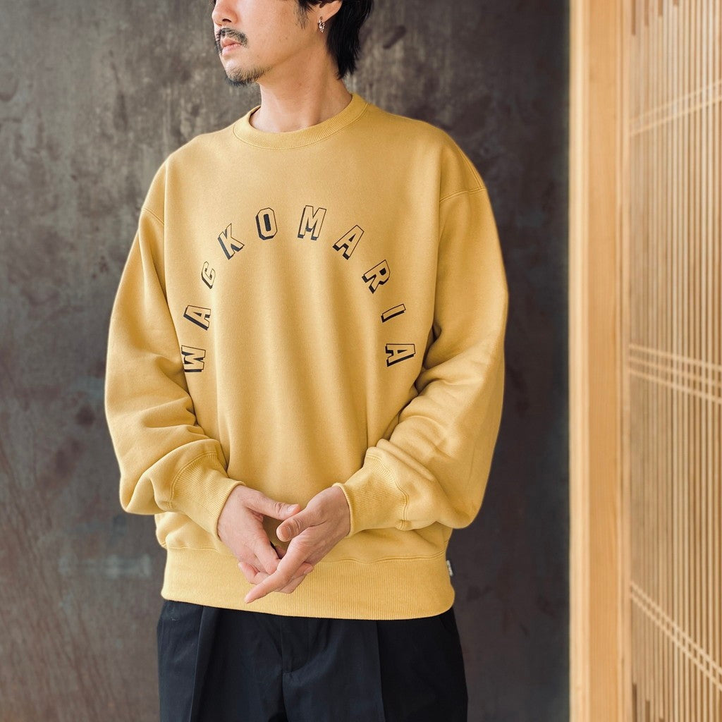 MIDDLE WEIGHT CREW NECK SWEAT SHIRT #YELLOW [26SS-WMC-SS08]