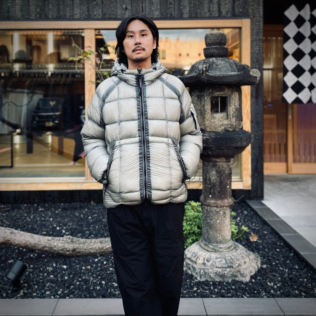 D.D. SHELL HOODED DOWN JACKET #936 FLINT GREY [21CMOW702A -26FWM]