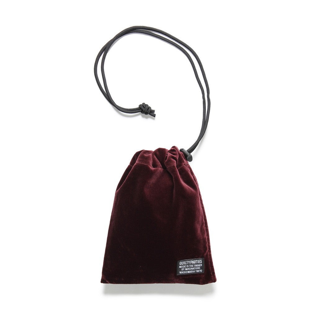 VELVET SHOULDER POUCH #BURGUNDY [24FWE-WMA-BG01]