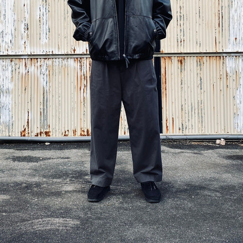 2TUCK WIDE CUT&SEW PANTS #GRAY [AY-1027]