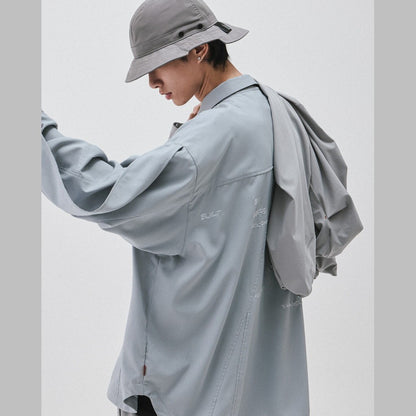 「MA-Z3」 Mode Architekt Embroidered Shirt #L-GRAY [GOOPI-24AW-OCT-01]