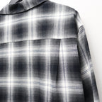 OMBRE CHECK OPEN COLLAR SHIRT L/S ( TYPE-1 ) #GRAY [26SS-WMS-OC11]