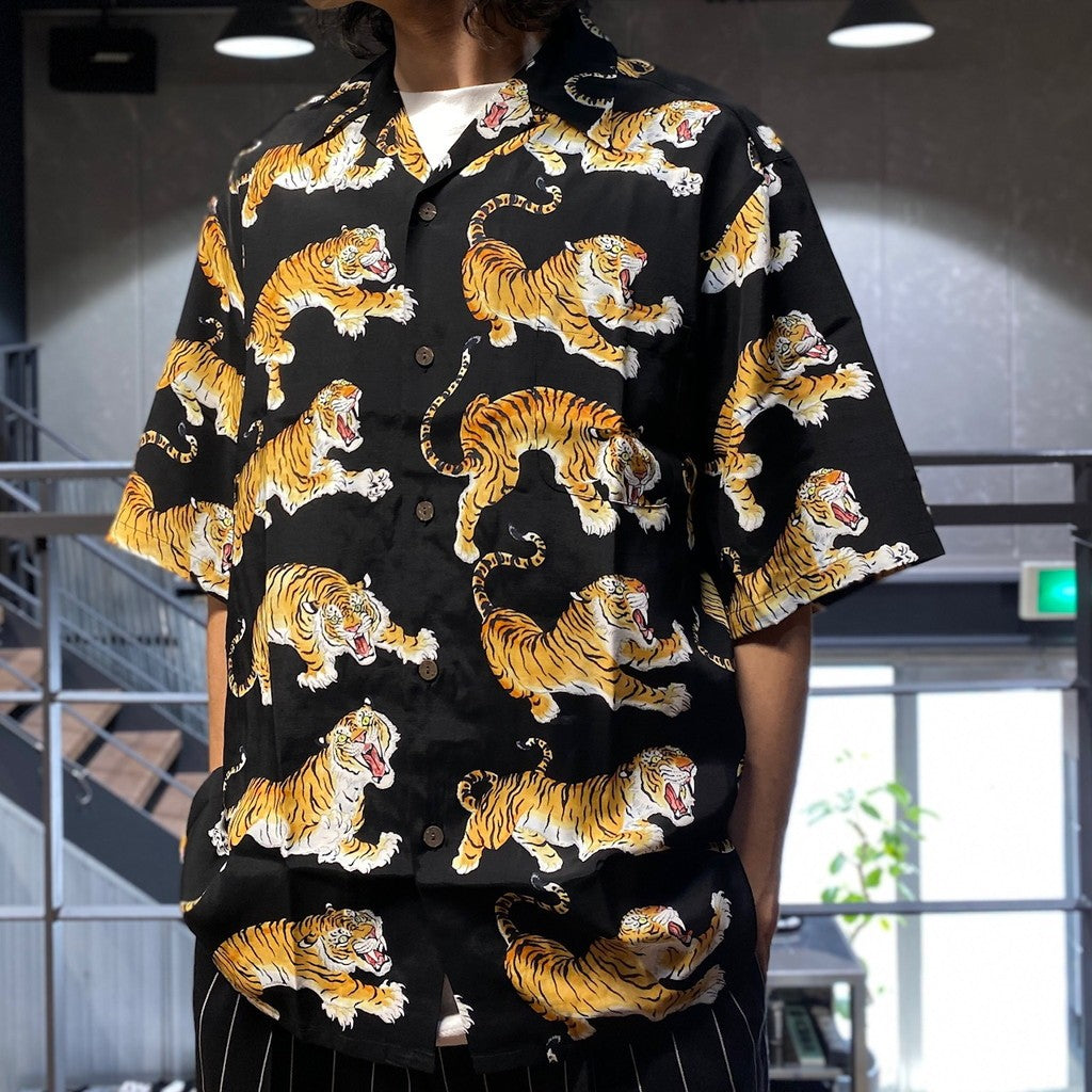 HAWAIIAN SHIRT S/S -TYPE 6- #BLACK [24SS-WMS-HI06]