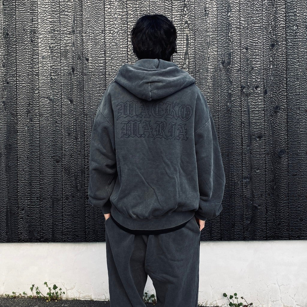 WASHED MIDDLE WEIGHT FULL ZIP HOODED SWEAT SHIRT #GRAY [26SS-WMC-SS04]