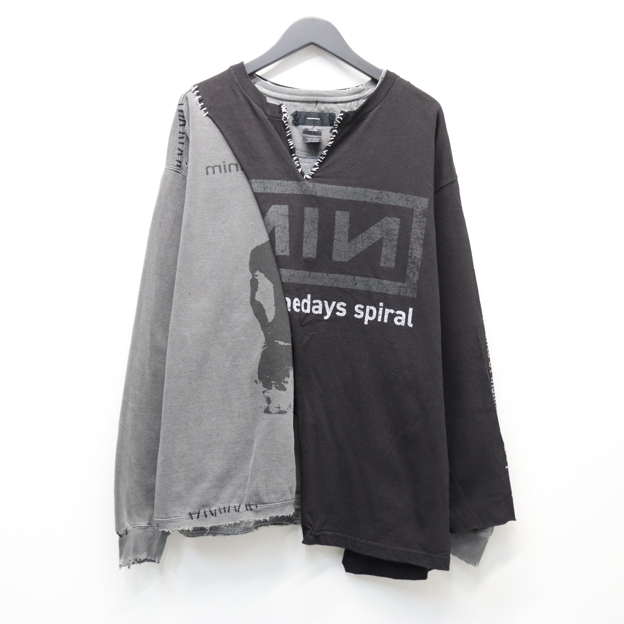 Bootleg Layered Crew Sweat (A MAN'S SHADOW) #AGED BLACK [M-P2-BG3]