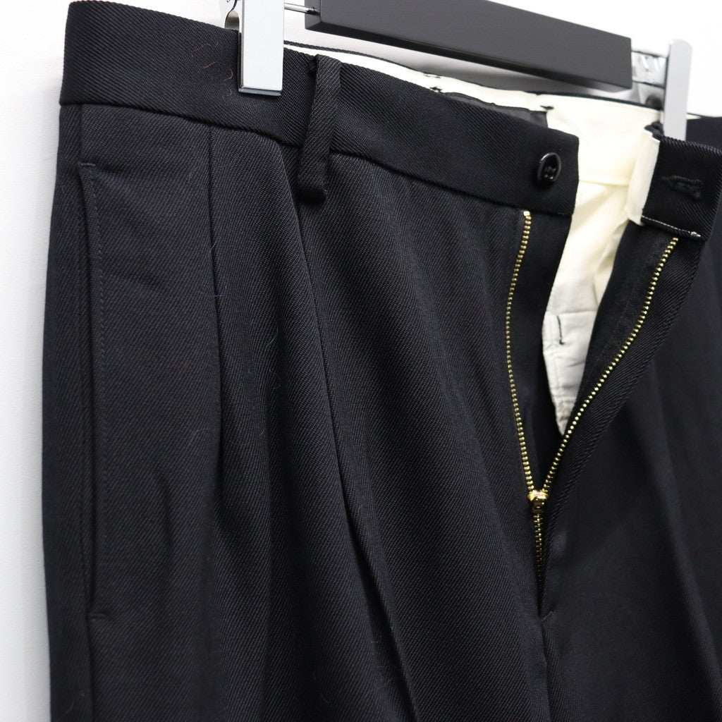 DOUBLE PLEATED CHINO TROUSERS ( TYPE-2 ) #BLACK [25FW-WMP-PT02
