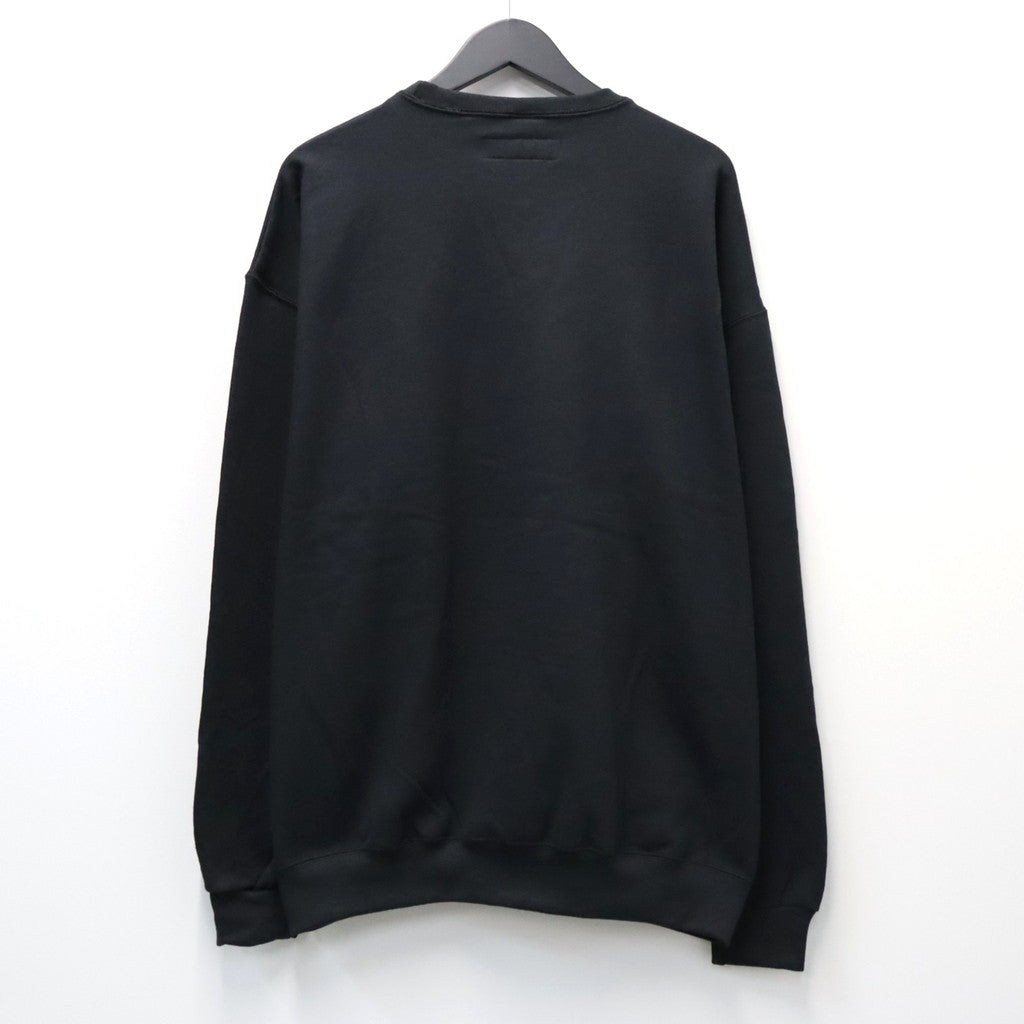 CREW NECK SWEAT SHIRT #BLACK/GREEN [26FWE-WMC-SS06]