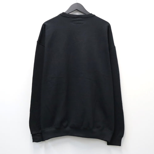 CREW NECK SWEAT SHIRT #BLACK/GREEN [26FWE-WMC-SS06]