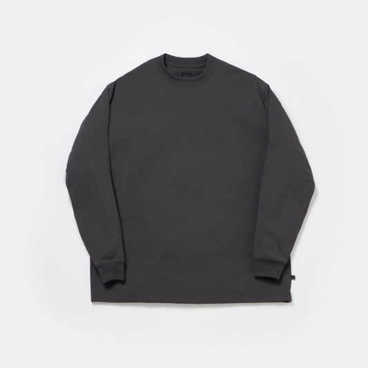 TECH CREW NECK TEE L/S #CHARCOAL [BE-31024W]