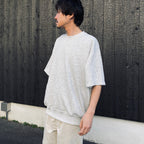 TECH SWEAT CREW S/S #HEATHER GRAY [BE-51026]