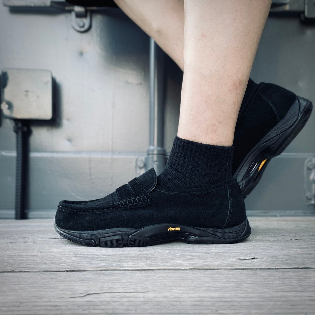 混合樂福鞋 #黑色絨面革 [MLS210301-24]