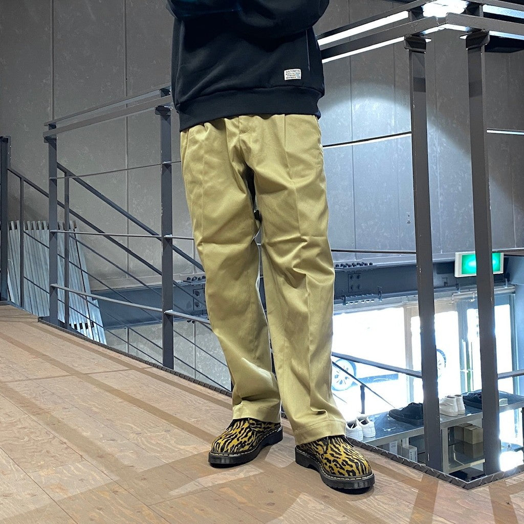 DOUBLE PLEATED CHINO TROUSERS #BEIGE [24FW-WMP-PT02]