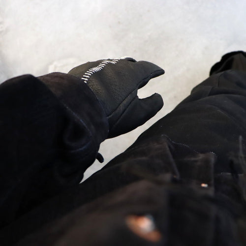 Artisan's Hand-stuffed (VEGETABLE TANNING PIG LEATHER) #BLACK [M-P4-AC2]