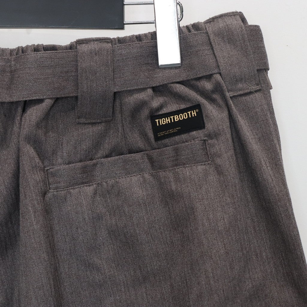 HERRINGBONE BALLOON PANTS #Charcoal [SS25-B06]