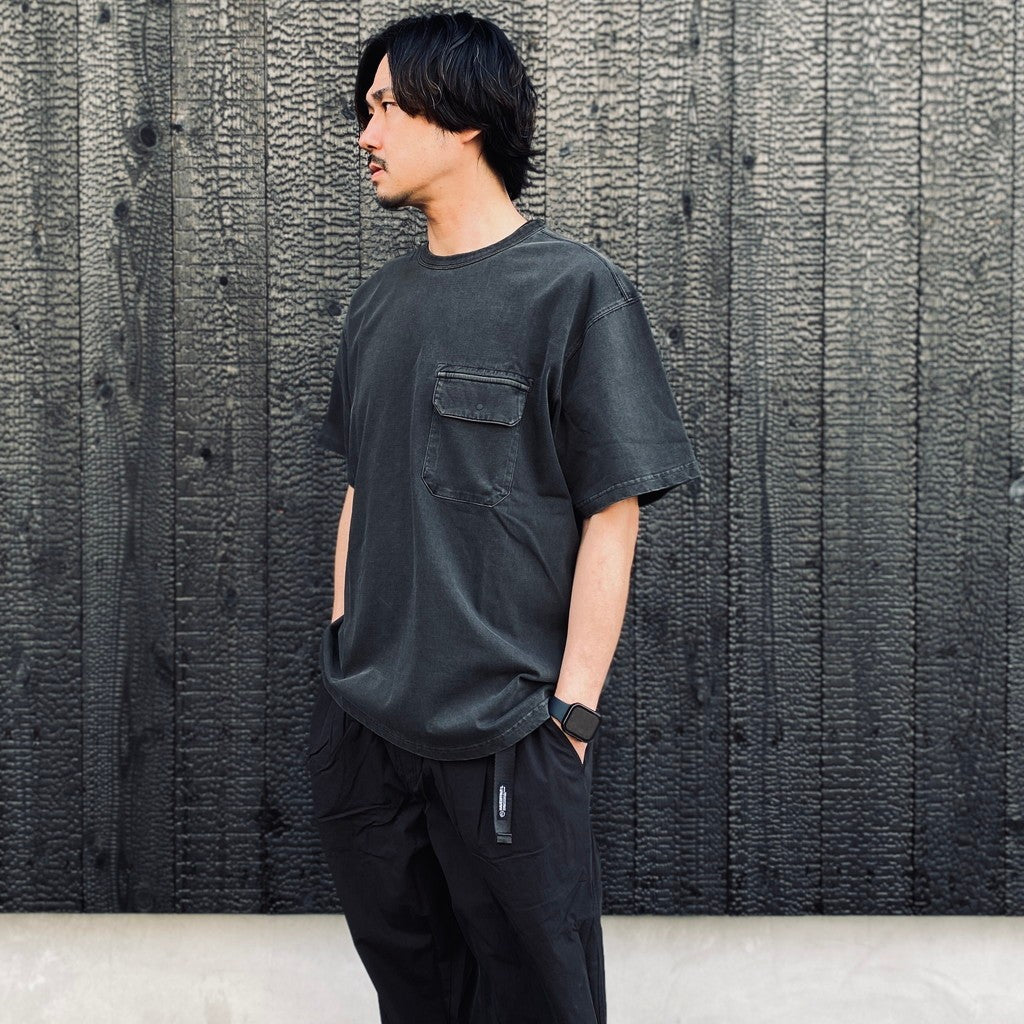 DYED POCKET HALF SLEEVE TEE #DARK GREY [HOD26-01-TS002]